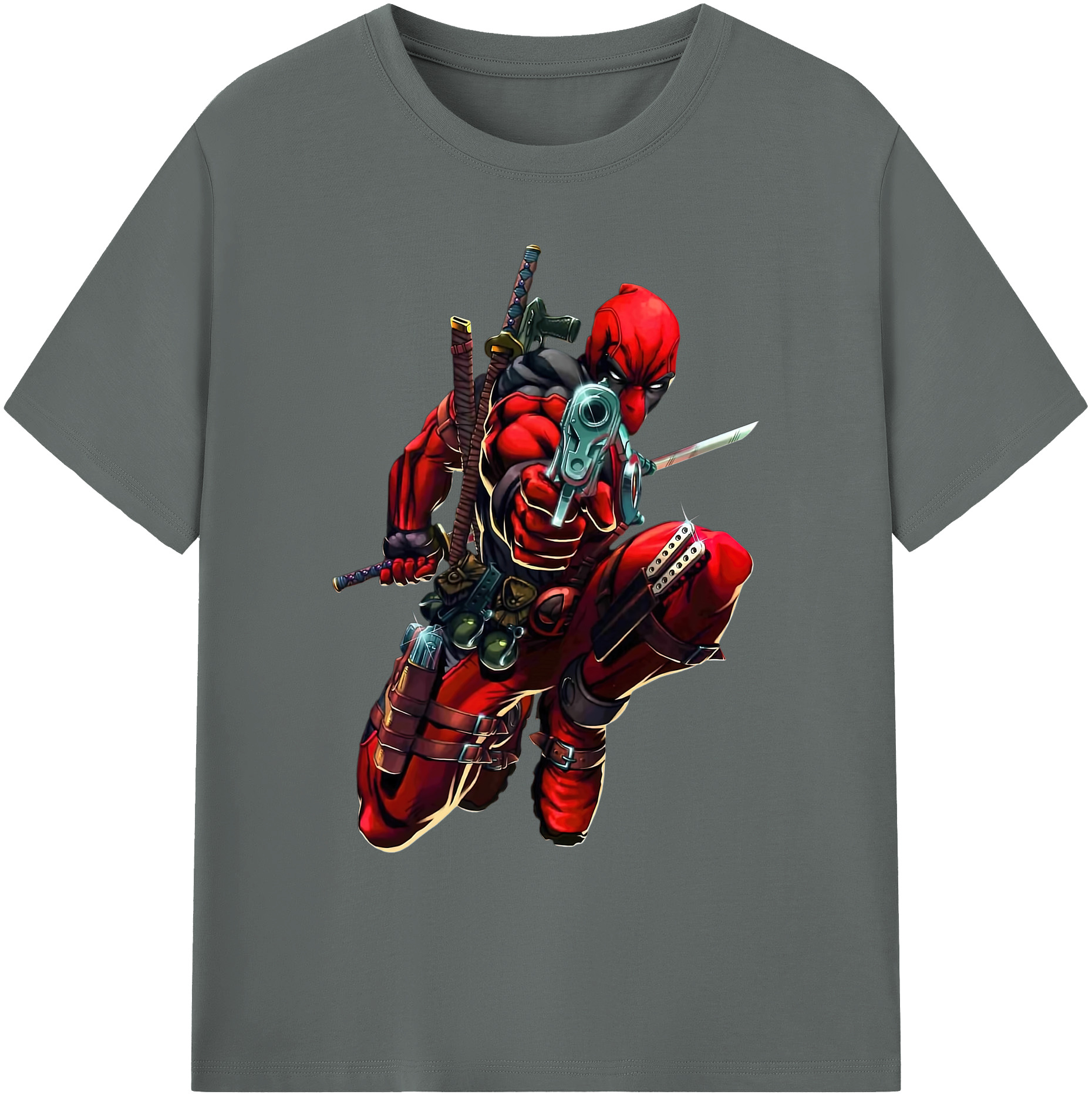 （画像用） Deadpool デッドプール 綿100％ メンズ半袖Tシャツ｜肌触りやわらか＆通気性
